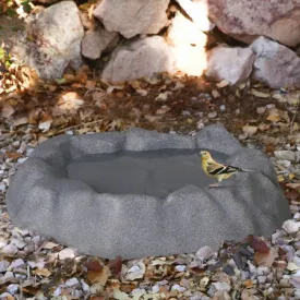 Ground Birdbath, Gray