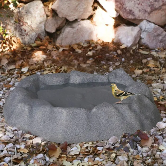 Ground Birdbath, Gray