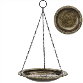 Hanging Aged Brass Bird Bath