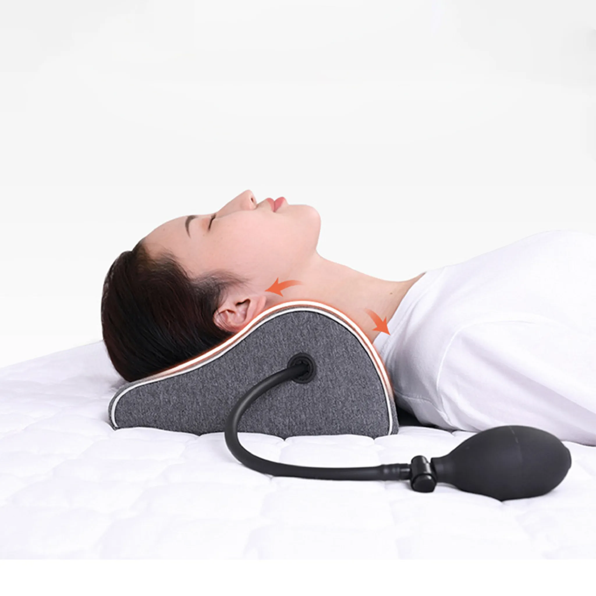 Heated memory foam cervical neck pillow