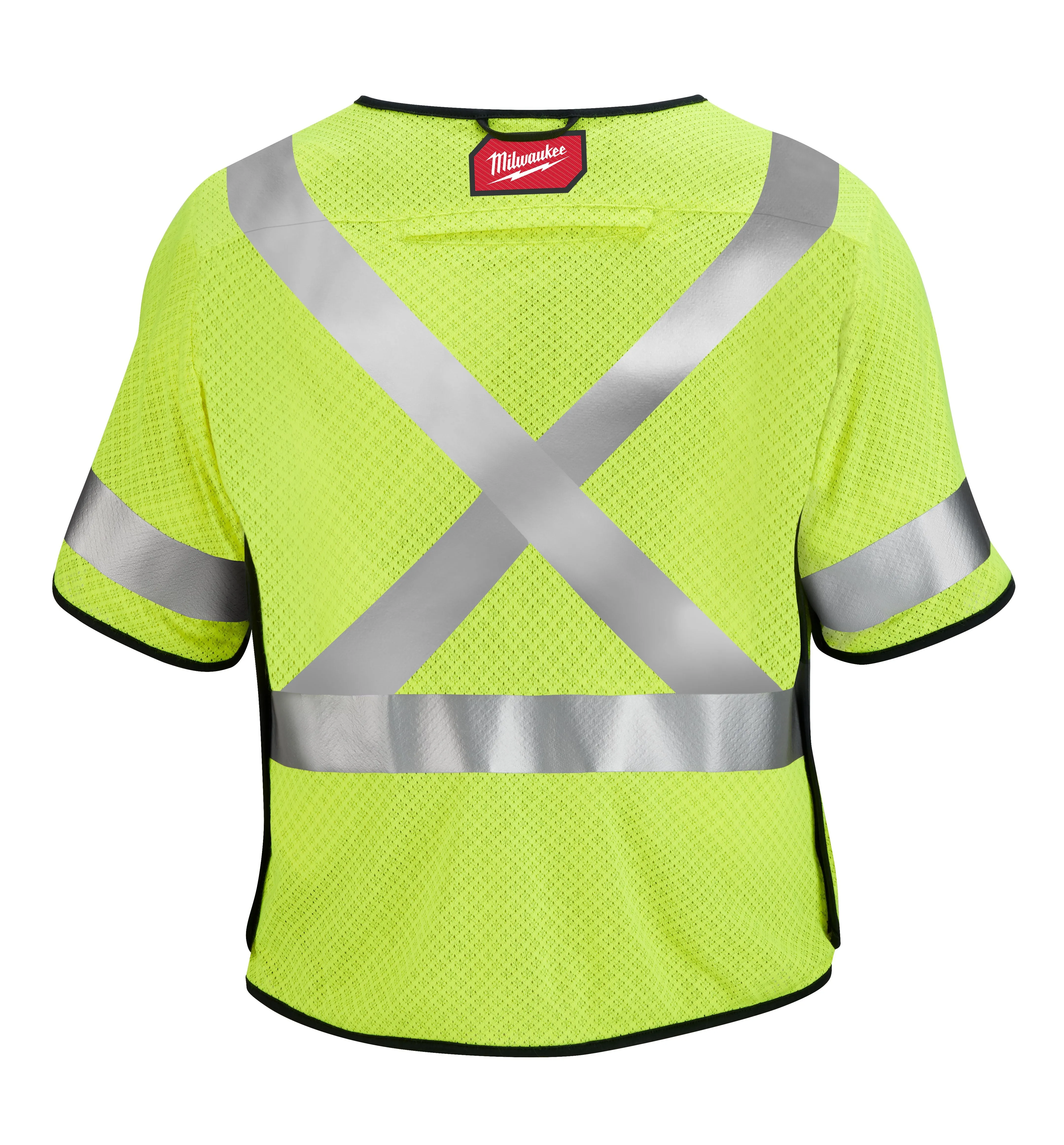 Hi-Vis Vest - Milwaukee® Class 3 Breakaway High Visibility Yellow Mesh Safety Vest, 7 Pack, 48-73-523