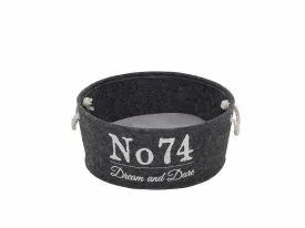 HOMECOLLECTION FELT VAT L - 44x44x19cm grey