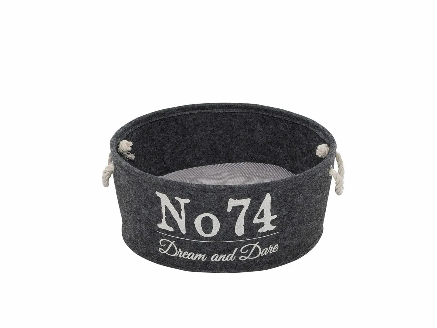 HOMECOLLECTION FELT VAT L - 44x44x19cm grey
