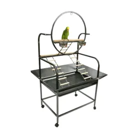 J6 Black - 32"x21"x64" Multi Level Playstand with Ladders