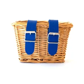 Kids Wicker Bike & Scooter Basket | Blue
