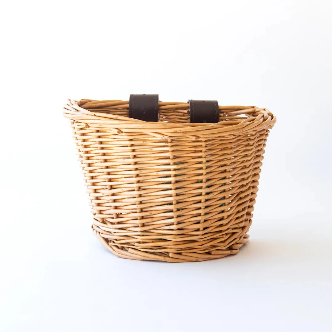 Kids Wicker Bike & Scooter Basket | Brown