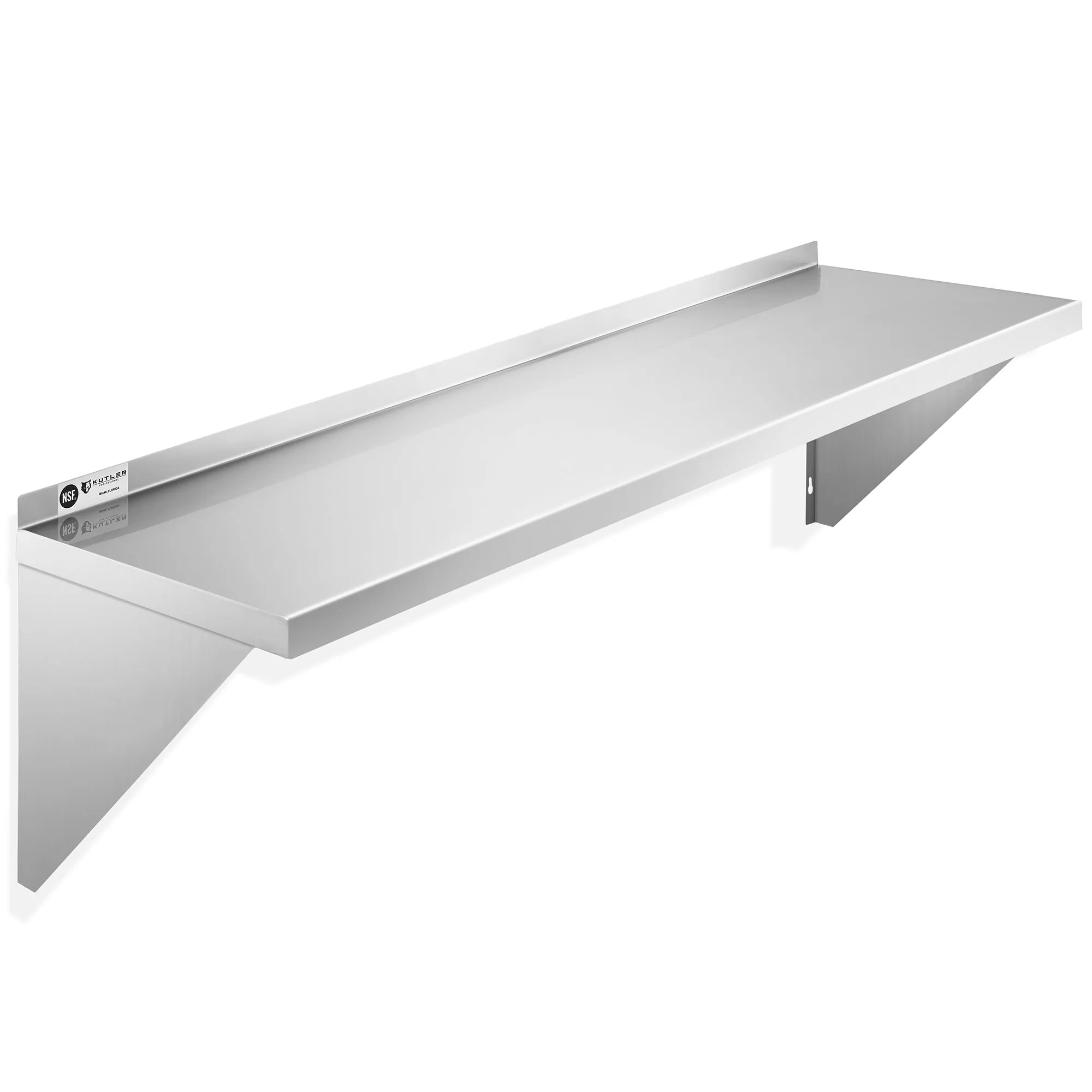 KUTLER Stainless Steel Shelf , NSF Commercial Kitchen Wall Shelving