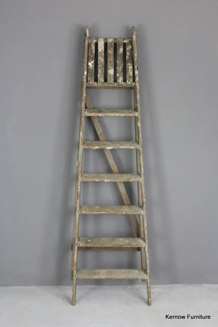 Large Vintage Wooden Step Ladders
