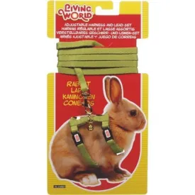 Living World Rabbit Harness and Lead Green