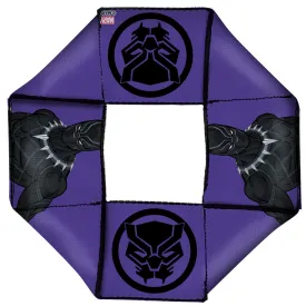 MARVEL AVENGERS 

Dog Toy Squeaky Octagon Flyer - Black Panther Standing Pose/Black Panther Icon Purple/Black