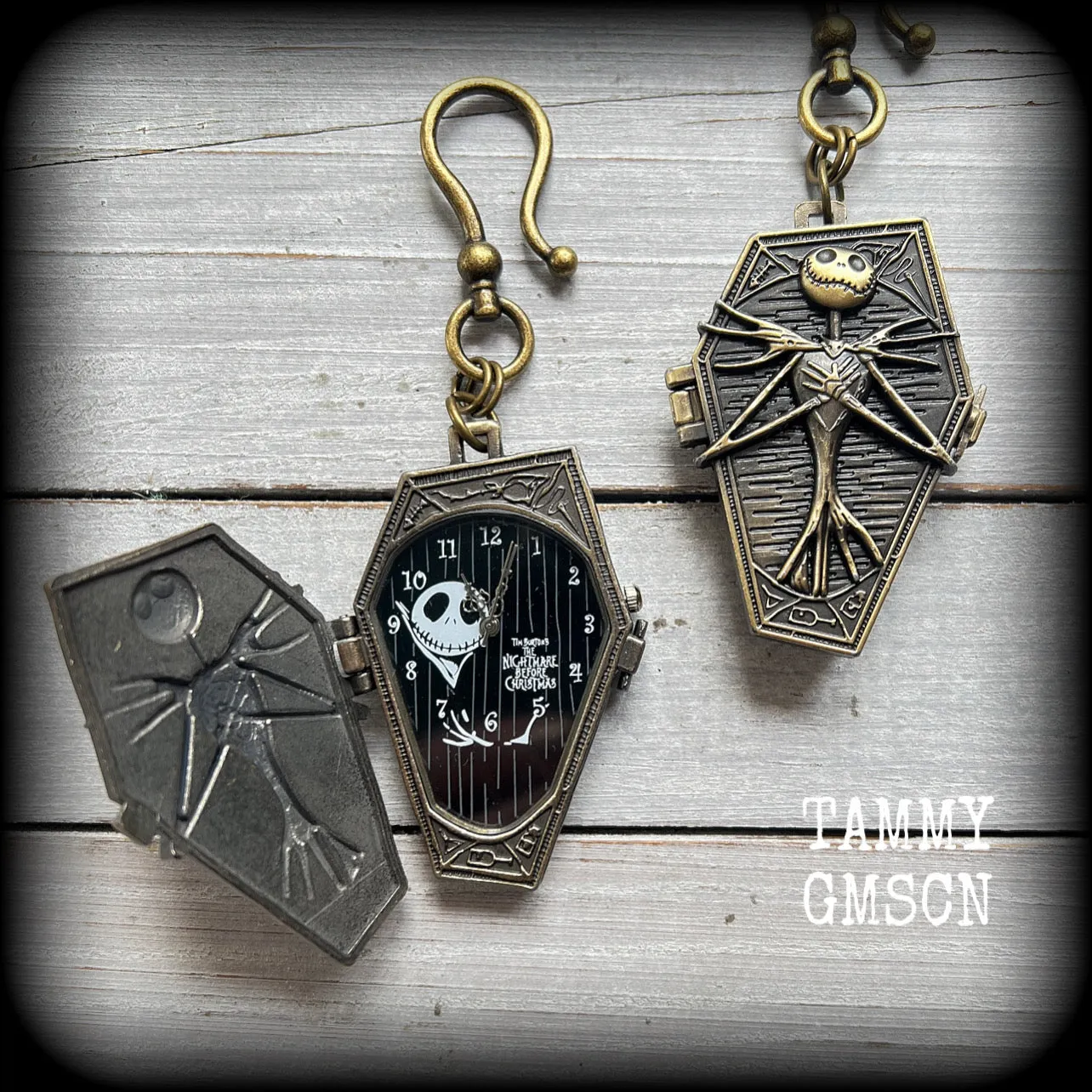 Nightmare Before Christmas earrings-Coffin ear hangers