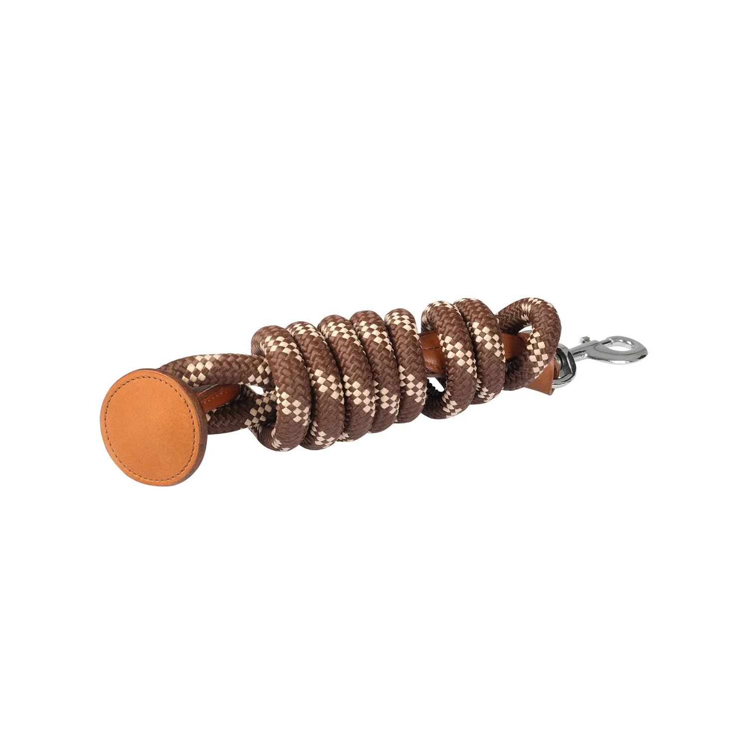Nylon Braided Lead Rope with Leather Termination