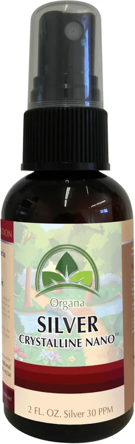 Organa Crystalline Nano Colloidal Silver Spray - 30 PPM - 2 Ounce Spray Bottle