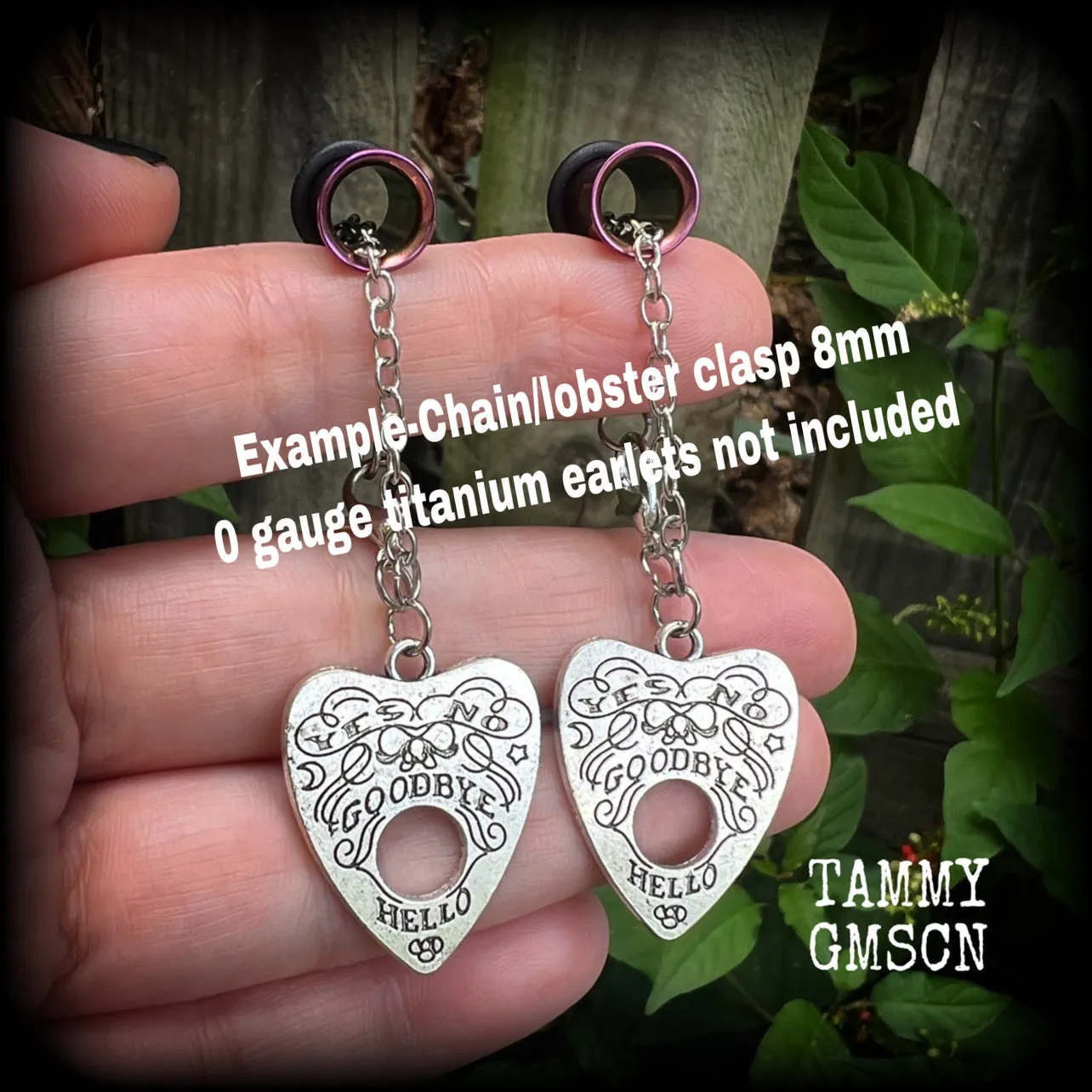 Ouija earrings-Planchette earrings