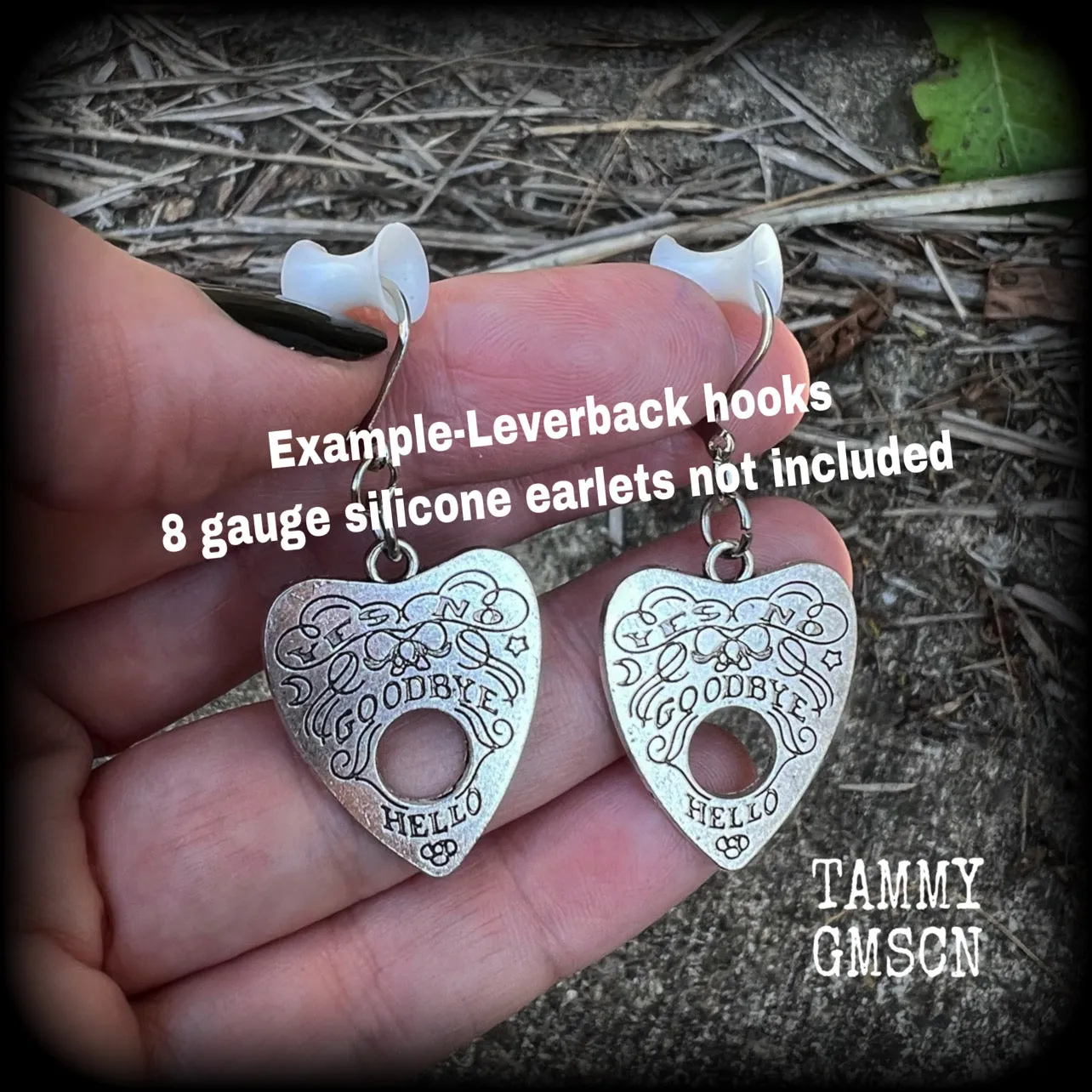 Ouija earrings-Planchette earrings