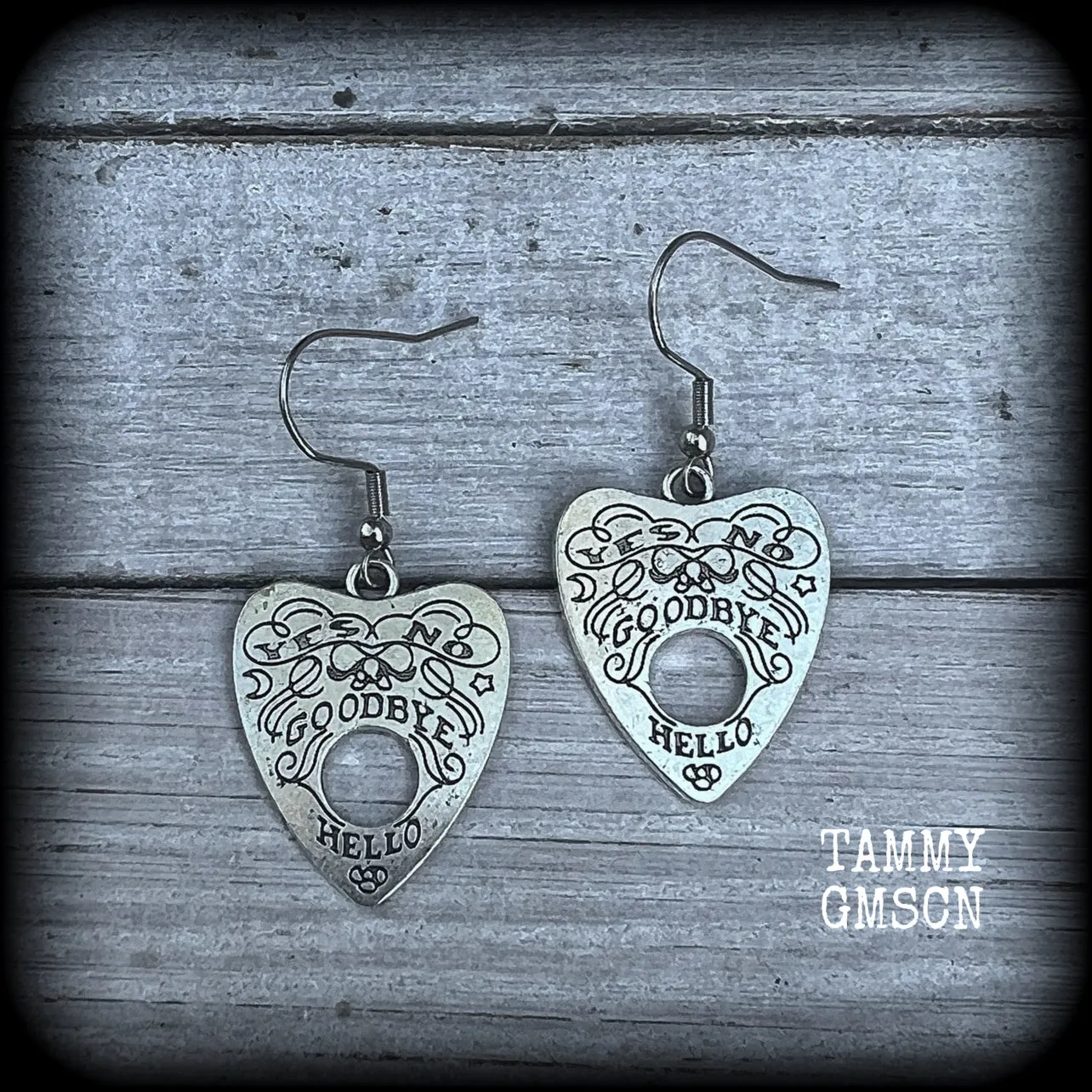 Ouija earrings-Planchette earrings
