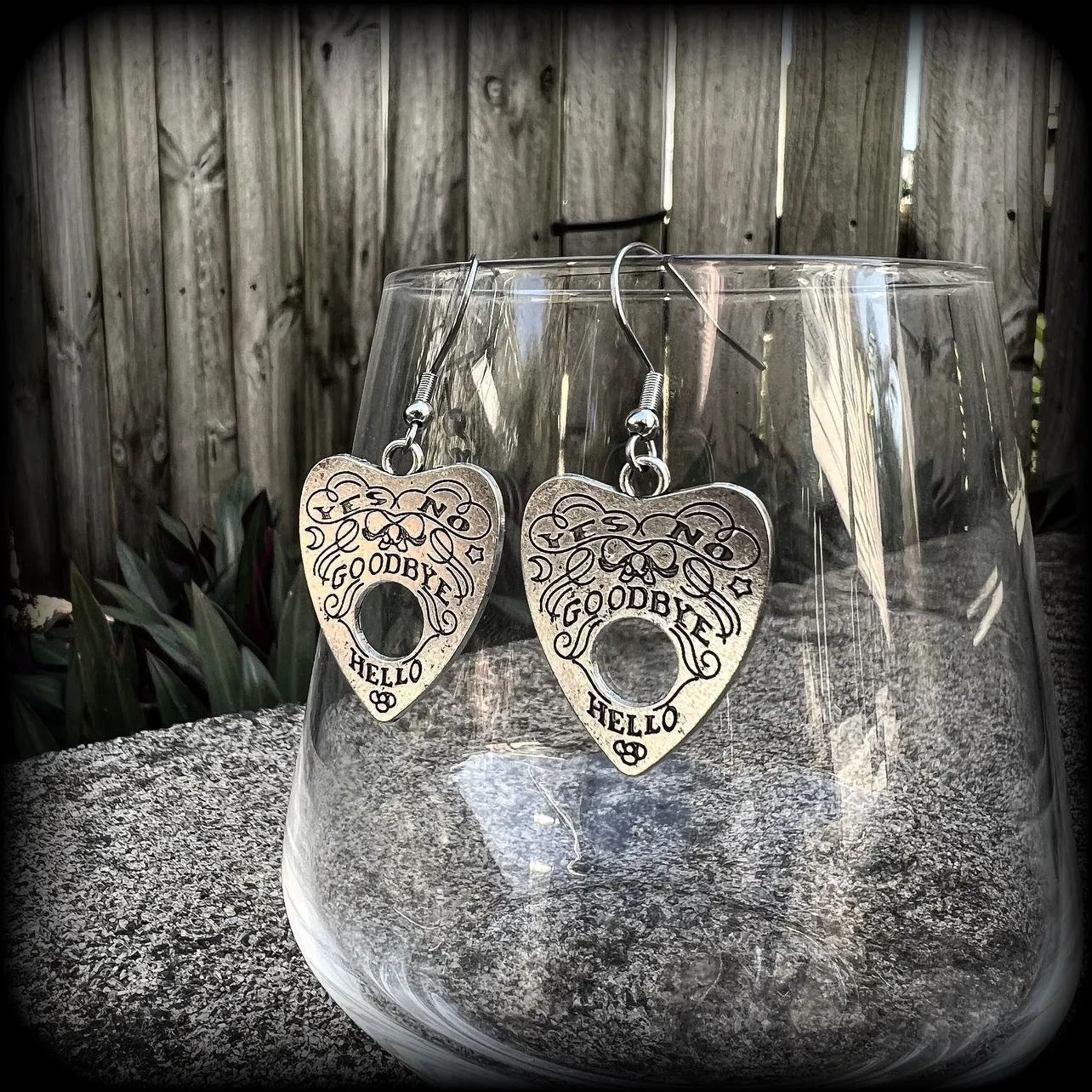 Ouija earrings-Planchette earrings