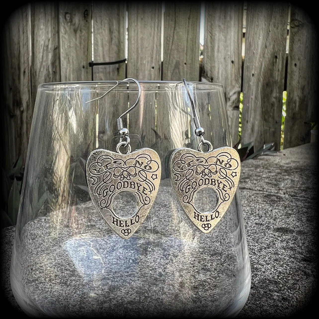 Ouija earrings-Planchette earrings