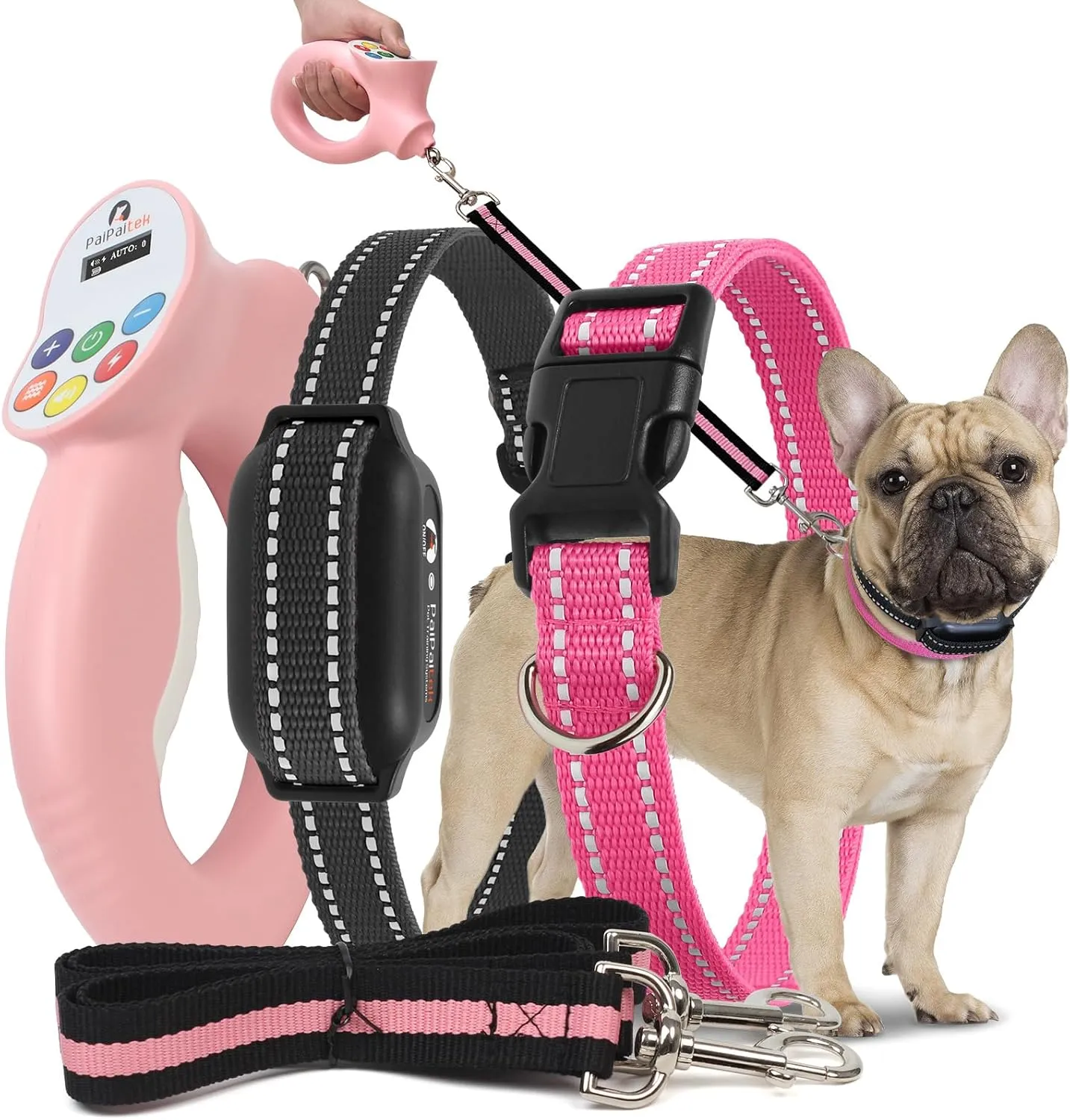 PaiPaitek No-Pull Dog Training Collar with Remote - Automatic Anti-Pull Sensor with 3 Training Modes (Beep/Vibration/Shock) for Effective Leash Training and Behavior Correction
