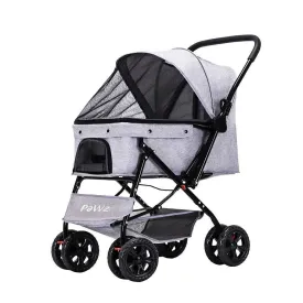 PaWz Pet Dog Stroller Pram 4 Wheels