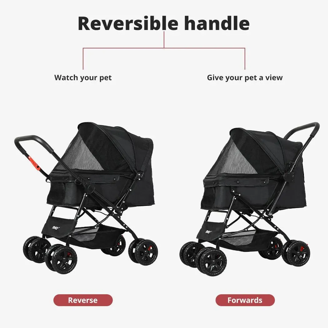 PaWz Pet Dog Stroller Pram 4 Wheels