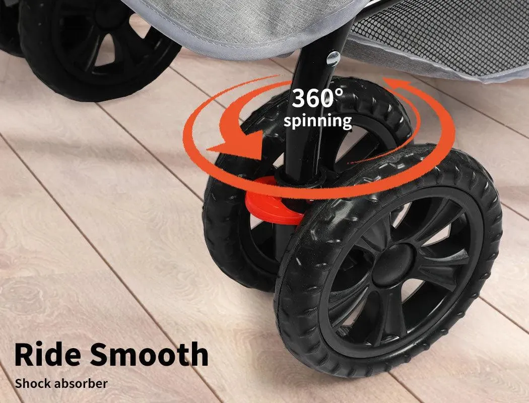 PaWz Pet Dog Stroller Pram 4 Wheels