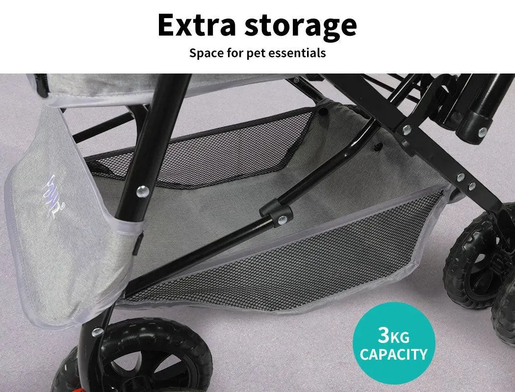 PaWz Pet Dog Stroller Pram 4 Wheels