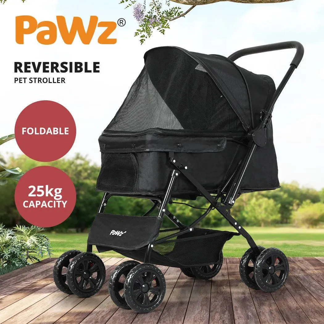 PaWz Pet Dog Stroller Pram 4 Wheels