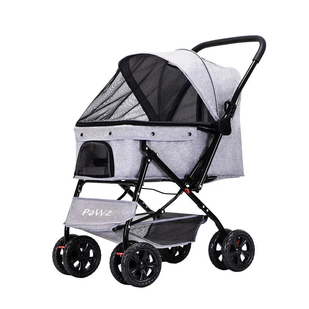PaWz Pet Dog Stroller Pram 4 Wheels