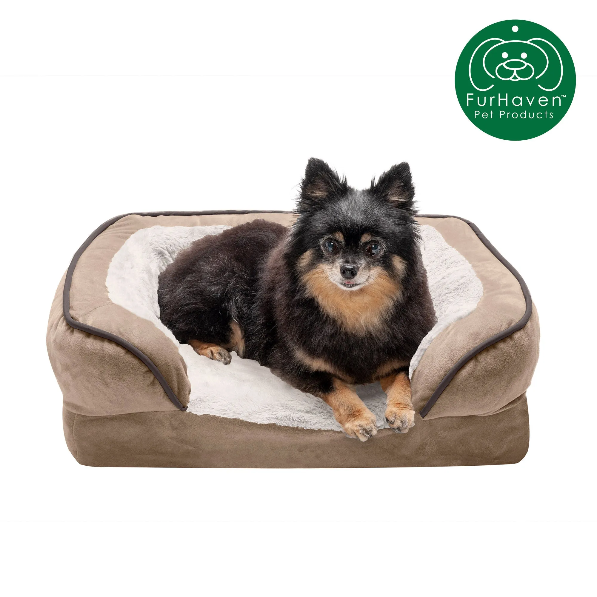 Perfect Comfort Velvet Waves Sofa-Style Couch Pet Bed
