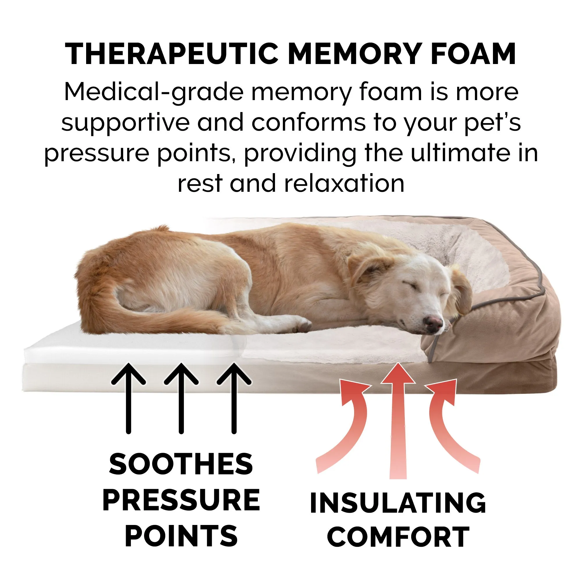 Perfect Comfort Velvet Waves Sofa-Style Couch Pet Bed