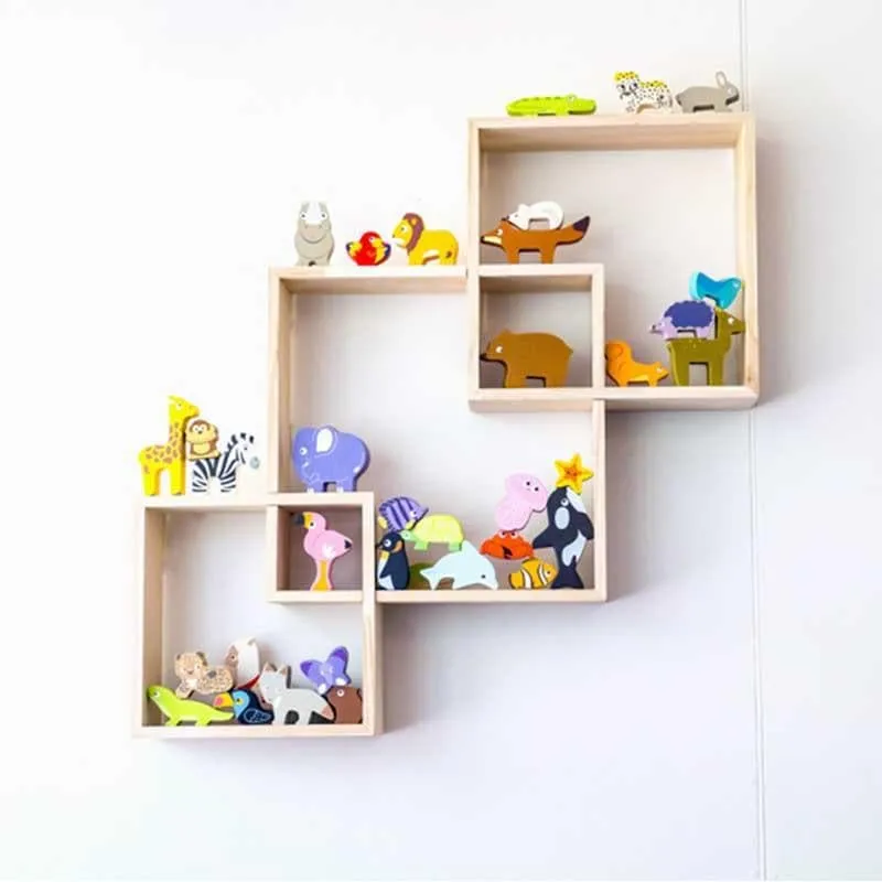 Petilou Africa Stacking Animals & Bag