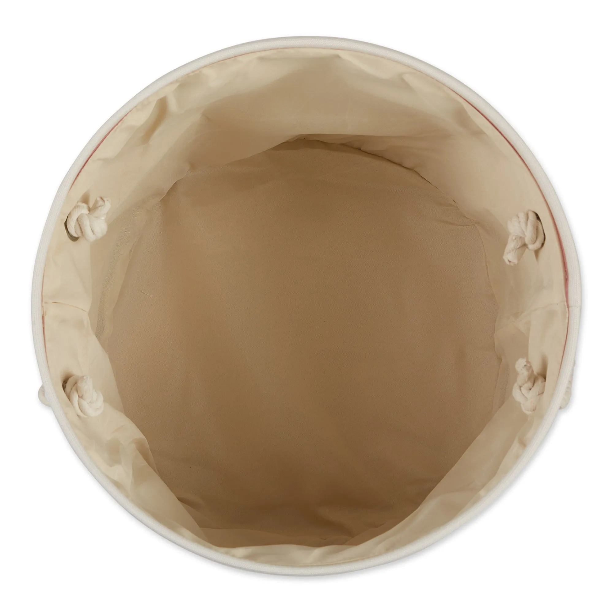 Polyester Pet Bin Stripe With Paw Patch Rose Round Large 15X18X18
