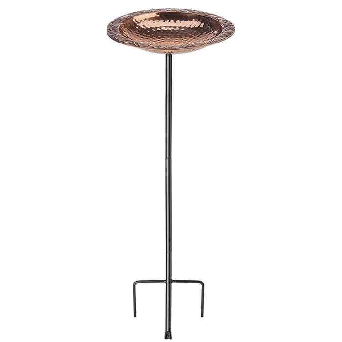 Pure Copper Bird Bath with Garden Pole