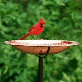 Pure Copper Bird Bath with Garden Pole