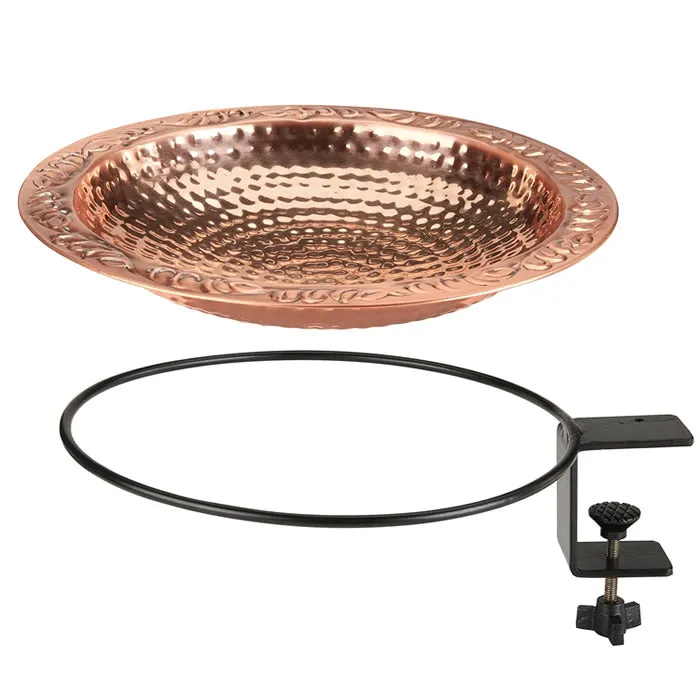 Pure Copper Deck Mount Bird Bath