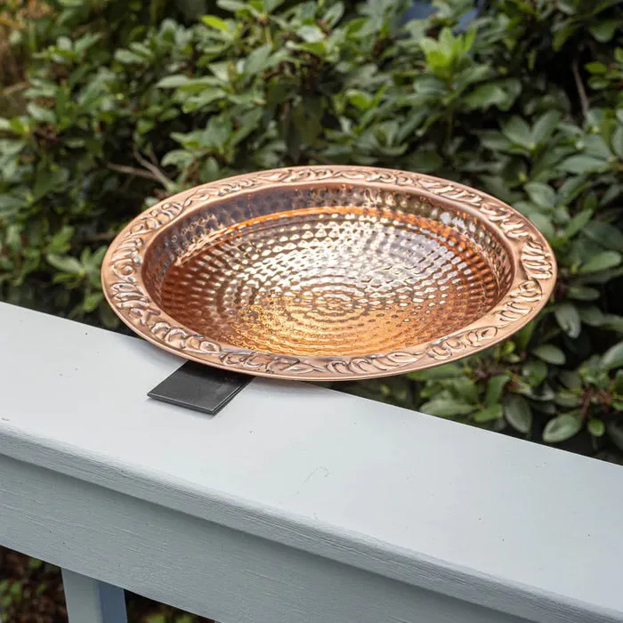 Pure Copper Deck Mount Bird Bath