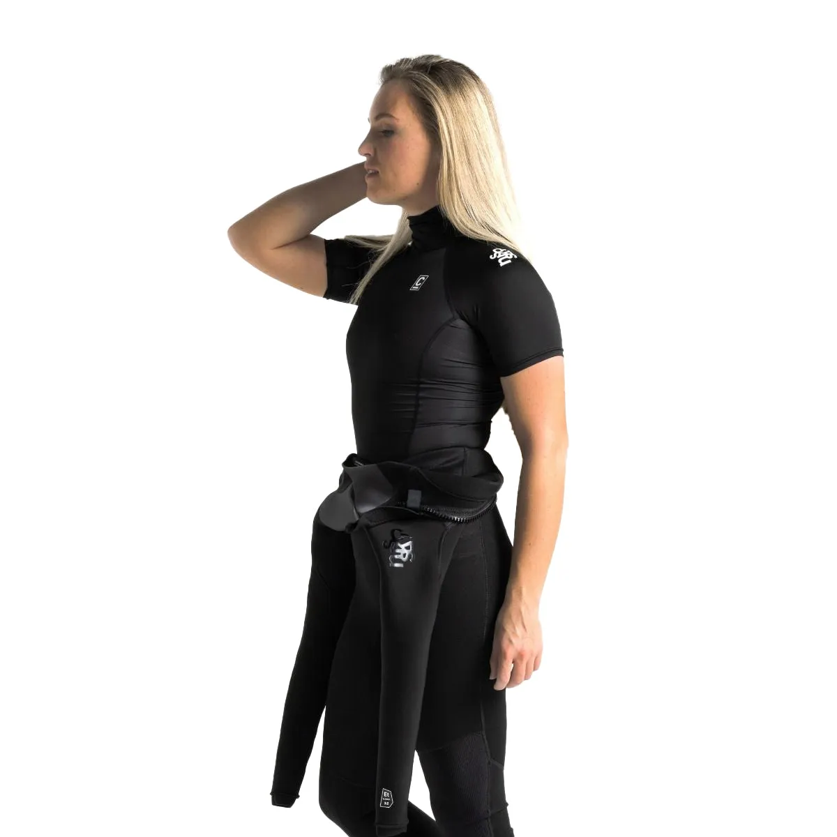 Rash Vest X Short Sleeve - Black/Black/White