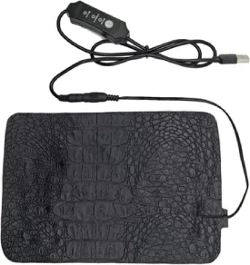 Reptiles Heat Mat, Climbing Pet Warm Heating Pads, Adjustable Temperature Controller Mats Reptiles Supplies,Black-S