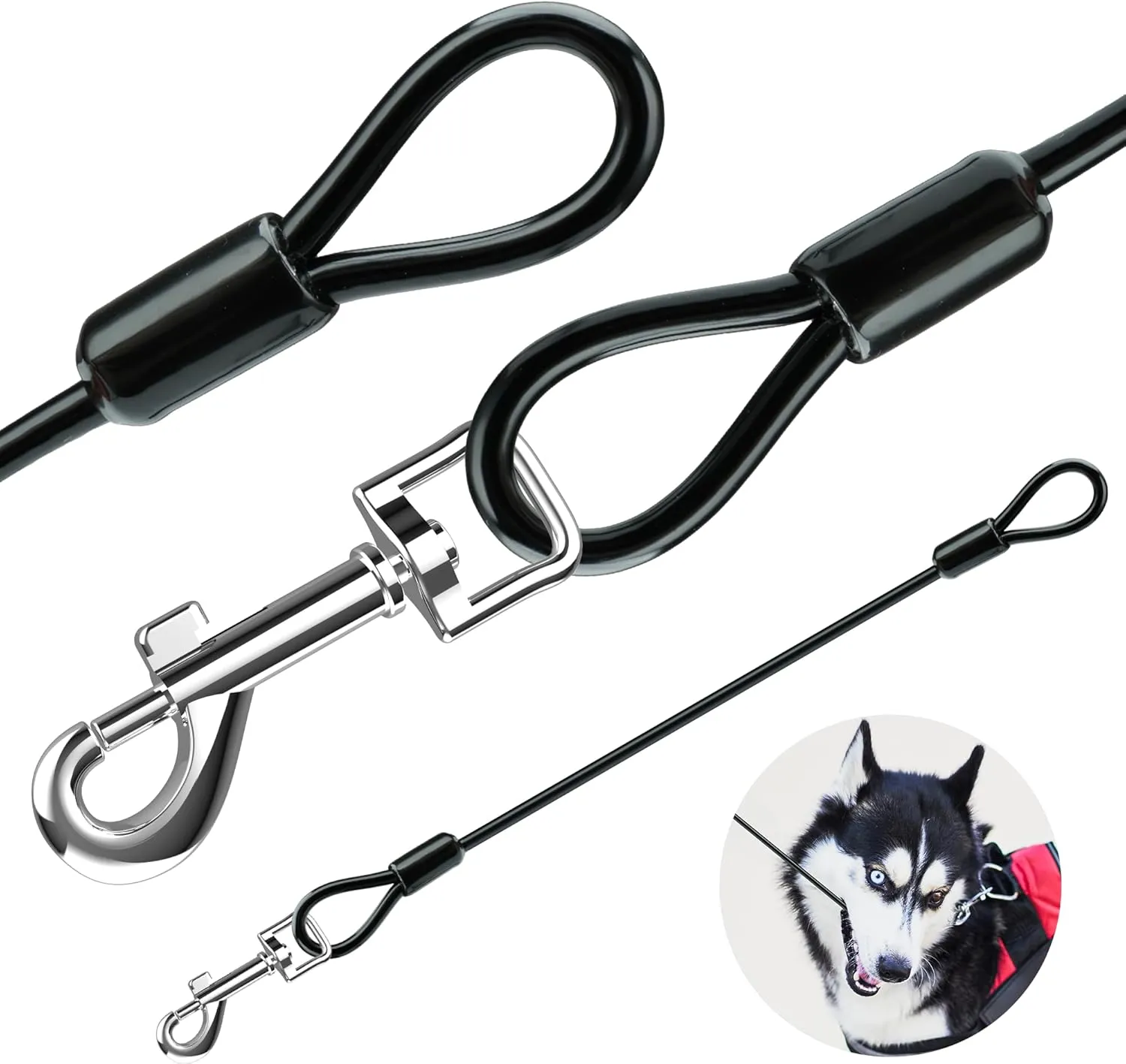 Retractable Dog Leash Add-On Accessory - Anti-Bite Rope - for Extra Protection Against Biting from Your pups - 1 pc