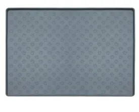 S 48*30cm gray Foldable silicone pet food mat, easy to clean and waterproof car pet mat AZ16044