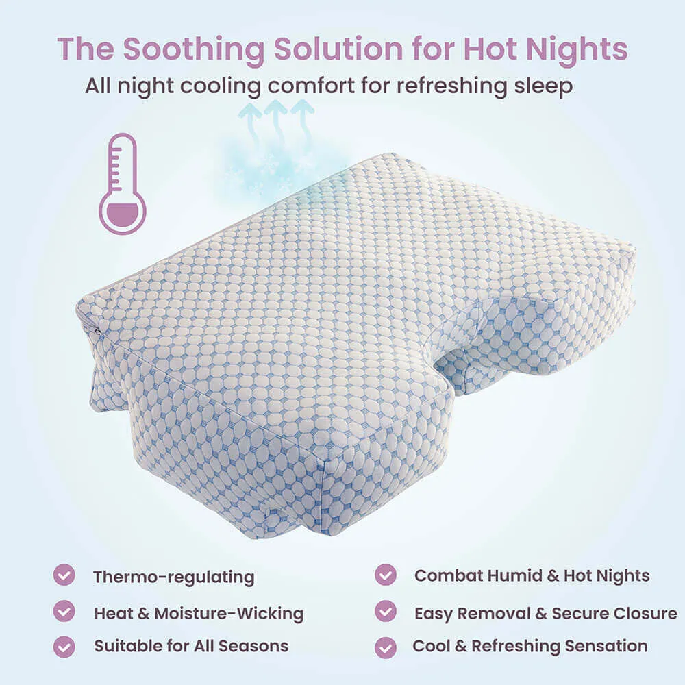SG - Cooling Ice Cover Pillowcase, Material All Around for Hot Sleepers - F