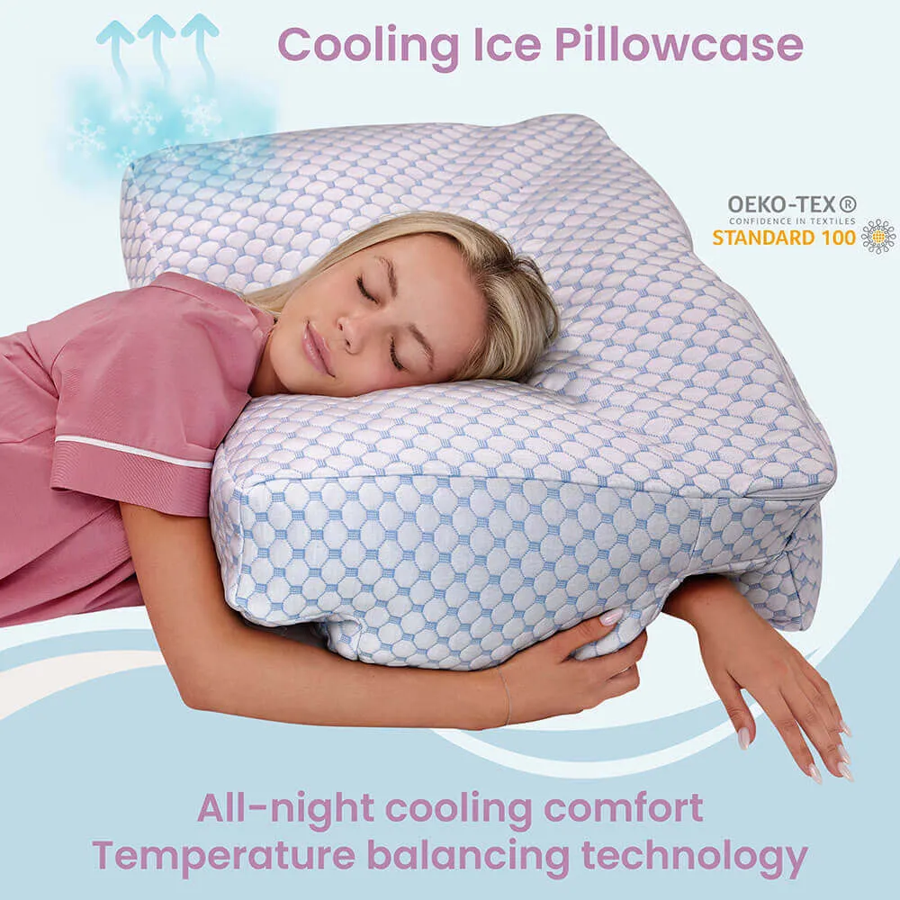 SG - Cooling Ice Cover Pillowcase, Material All Around for Hot Sleepers - F