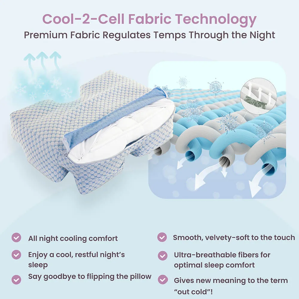 SG - Cooling Ice Cover Pillowcase, Material All Around for Hot Sleepers - F