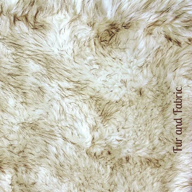 Shaggy Soft Black or Brown Tip Wolf Faux Fur DogNapper Dog Bed - Cat Mat - Reversible - Padded Plush Shag Fur Lining - Fur Accents USA
