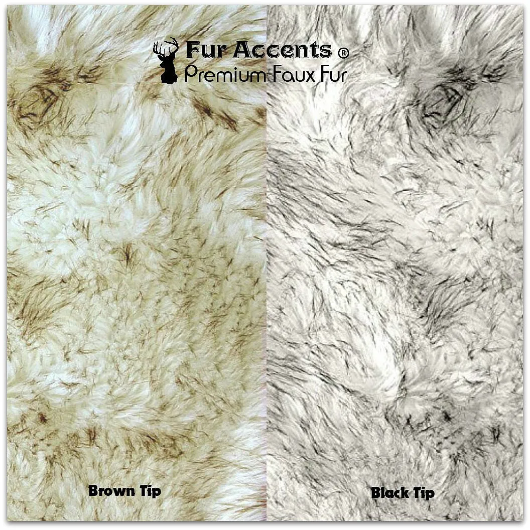 Shaggy Soft Golden Brown Tip Pelt Faux Fur DogNapper Dog Bed - Cat Mat - Reversible - Padded Plush Shag Fur Lining - Fur Accents USA