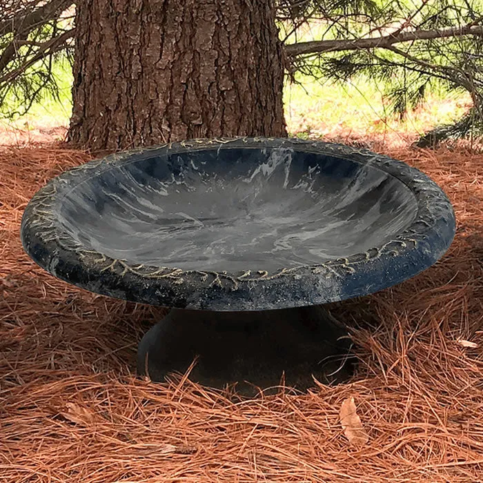 Short Sand Fiber Clay Bird Bath