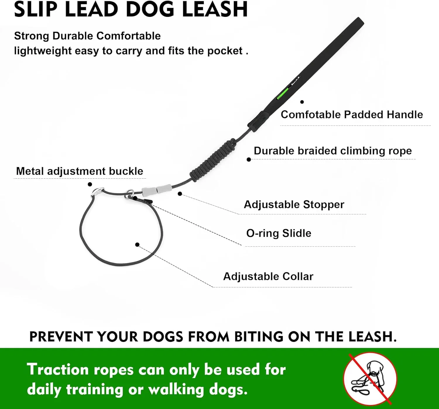 Slip Leads for Dogs,Top Speed Training Dog Leash,2-in-1 Slip Collar Dog Training Lead & Collar,6ft Thin Slip Lead,Small Medium or Large Dogs(Blue1.8M Long)