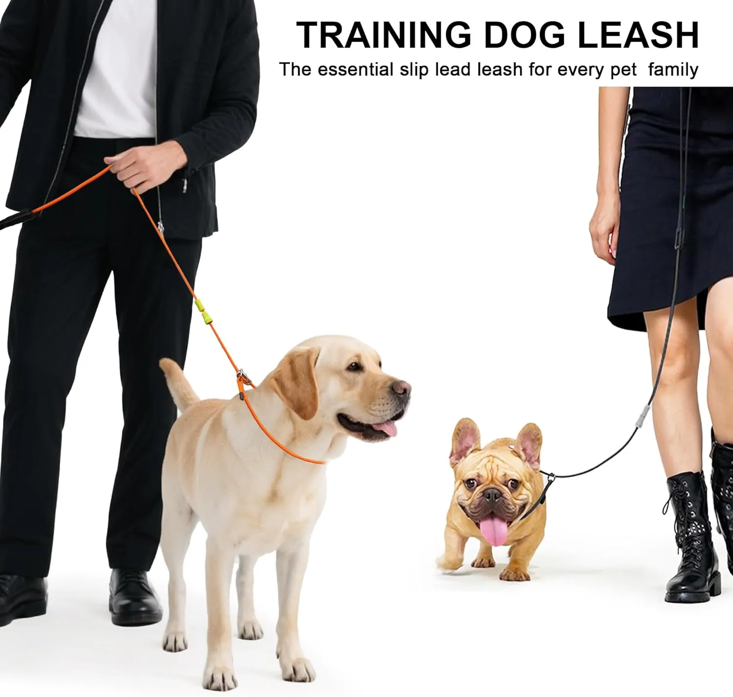 Slip Leads for Dogs,Top Speed Training Dog Leash,2-in-1 Slip Collar Dog Training Lead & Collar,6ft Thin Slip Lead,Small Medium or Large Dogs(Blue1.8M Long)