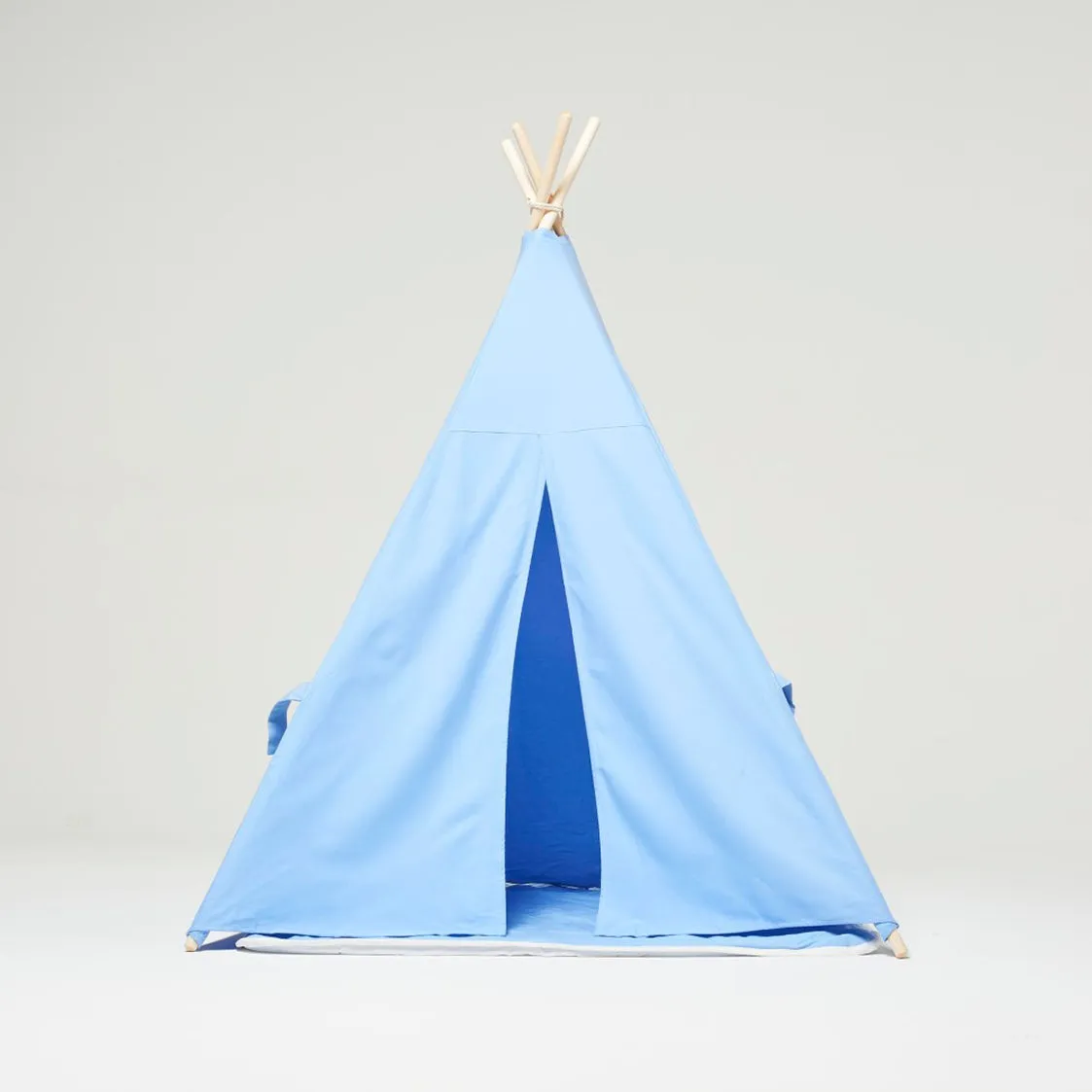 Teepee Play Tent Light Blue with Cushion
